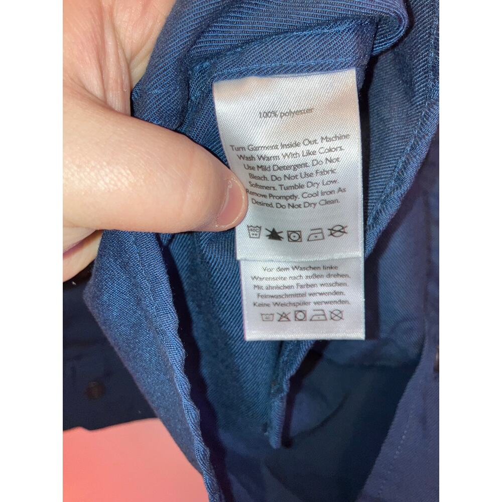 Eddie Bauer Blue Button Front Long Sleeve Top Size Medium Mens - Picture 4 of 5